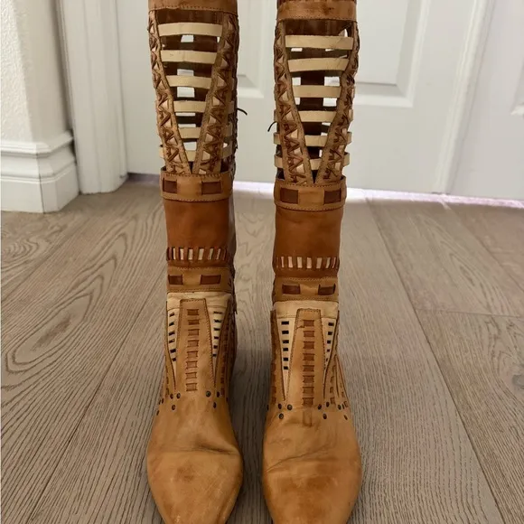 Vintage LJ Simone Monteryleather boots size 10