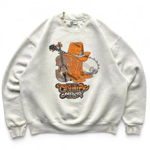 Vintage Love That Country Music Western Crewneck Sweatshirt XL Cowboy Boots Hat