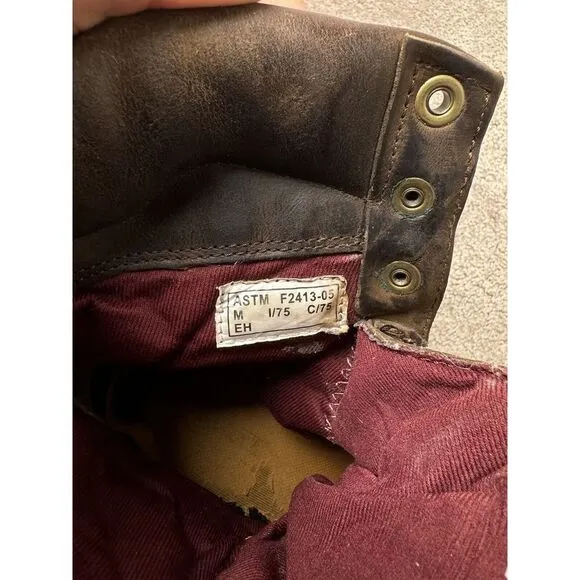 Vintage Mens Boots Chippewa‎ 14819 Waterproof Lace to Toe Logger Work, US 8