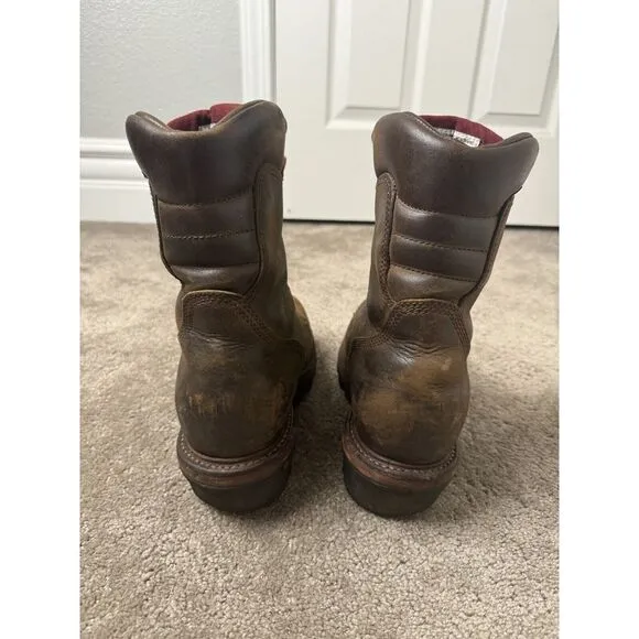 Vintage Mens Boots Chippewa‎ 14819 Waterproof Lace to Toe Logger Work, US 8