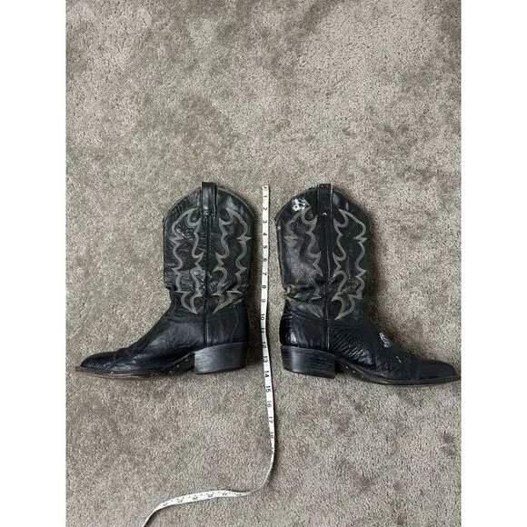 Vintage Mens Boots COWTOWN Black‎ Leather Size 9D