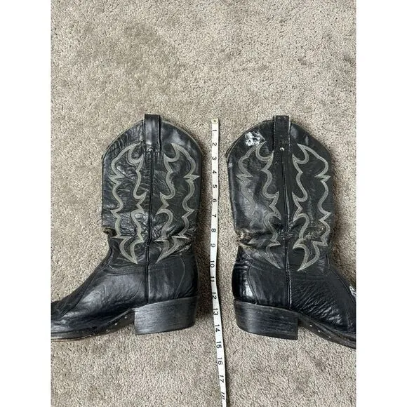 Vintage Mens Boots COWTOWN Black‎ Leather Size 9D