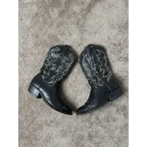 Vintage Mens Boots COWTOWN Black‎ Leather Size 9D