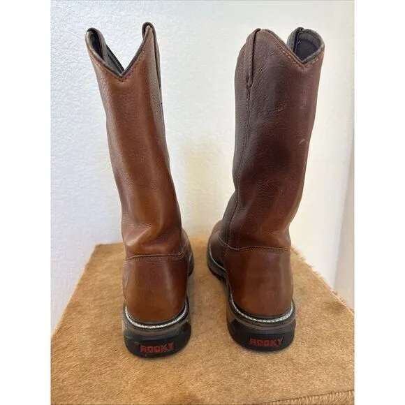 Vintage Mens Boots Rocky 2711 Boots Mens 10 M Ride Branson Steel Size‎ 10