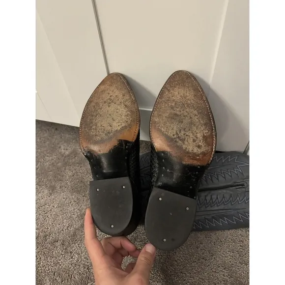 Vintage Mens COWTOWN GENUINE SNAKESKIN BOOTS Y2K American style US 7