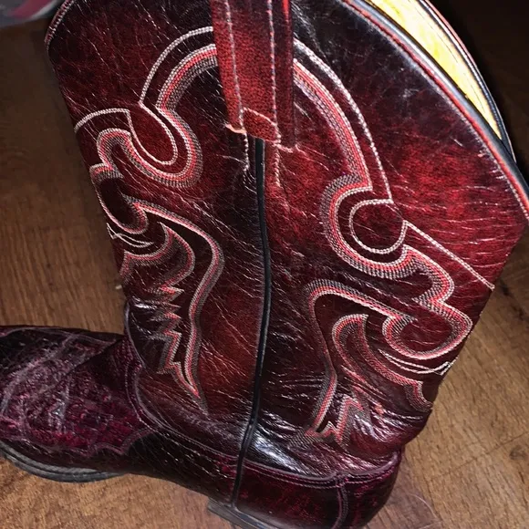 Vintage Men's Tony Lama Exotic Skin Cowboy Western Boot Style 05613