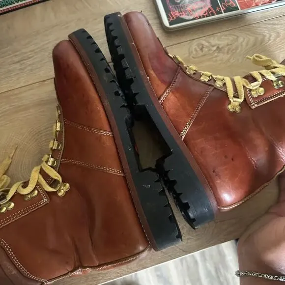 Vintage Montblanc 40 Below Mountaineer Leather Boots Size 9