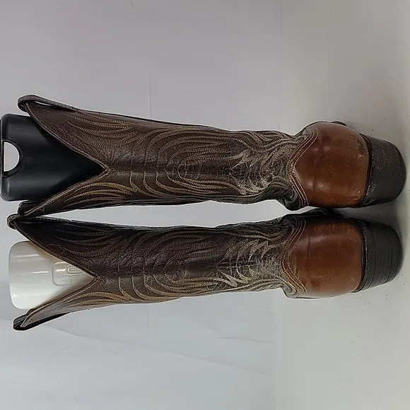 Vintage Nocona Brown Leather Men's Cowboy boots
