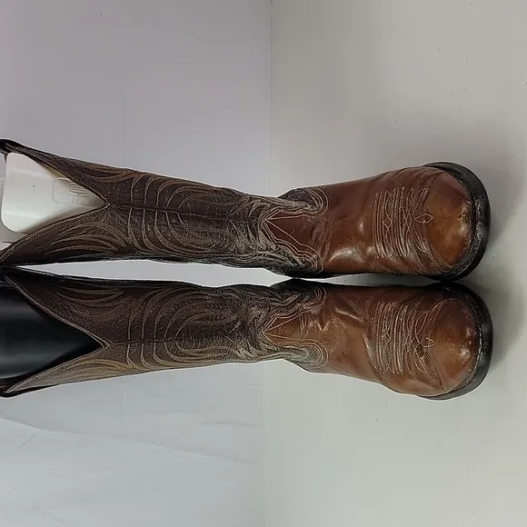Vintage Nocona Brown Leather Men's Cowboy boots