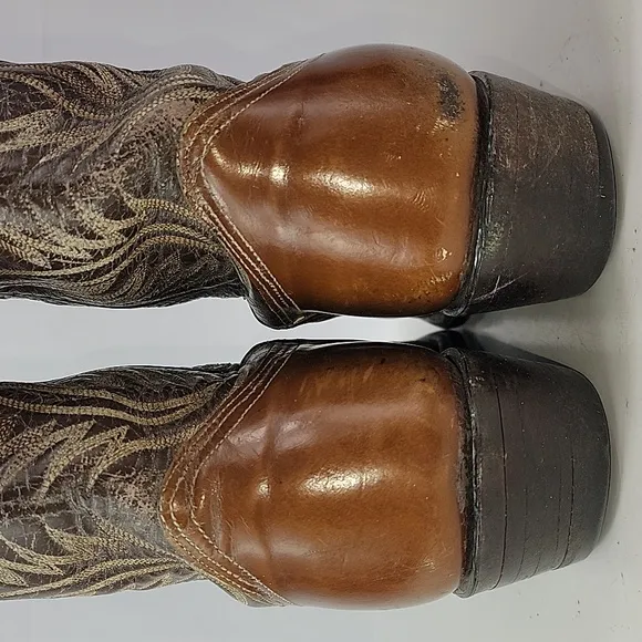Vintage Nocona Brown Leather Men's Cowboy boots