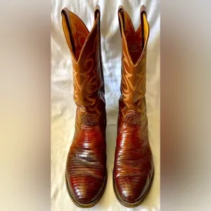 Vintage Nocona Mens Size 9D Brown Leather Western Cowboy Boots Filtrate