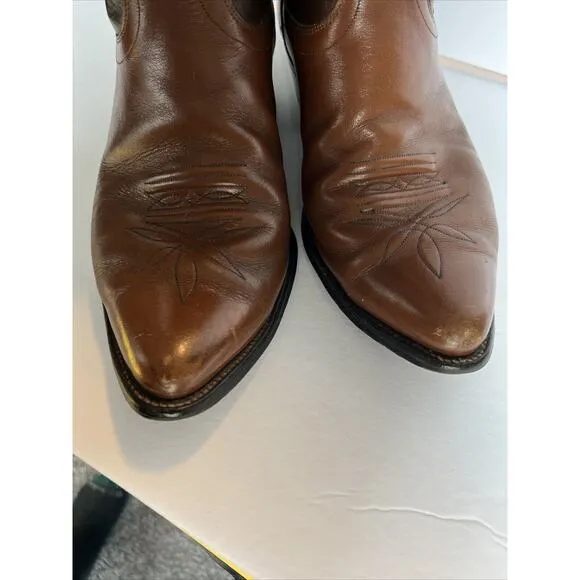 Vintage OLATHE Cowboy Boots MENS Sz 10 D Leather Western Stitched