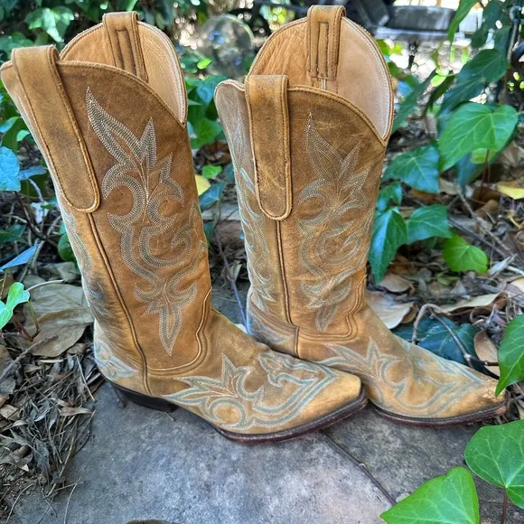 Vintage Old Gringo Tan Leather Boots