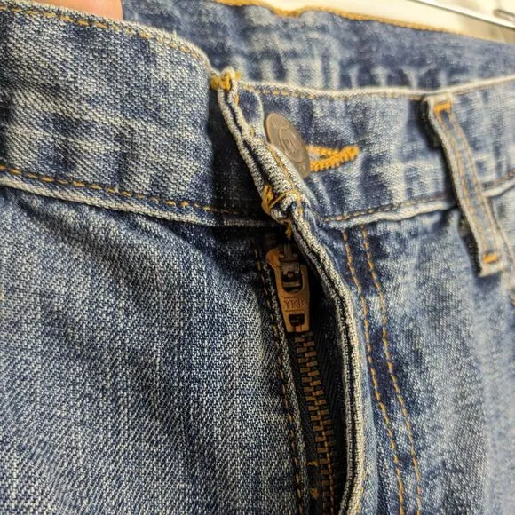 Vintage Polo Ralph Lauren Jeans Y2K Flare Boot Lace Up Western Low Rise Blue 8