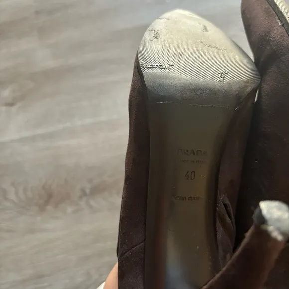 Vintage PRADA brown suede ankle boots