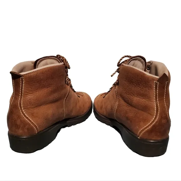 Vintage Raichle Brown Leather Mountaineering Hiker Boots Women's Size 7.5M
