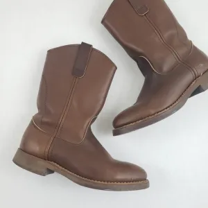 Vintage Red Wing Pecos Round Toe Pull On Boots Mens Size 7B