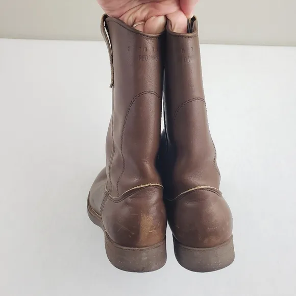Vintage Red Wing Pecos Round Toe Pull On Boots Mens Size 7B