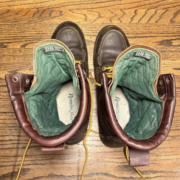 Vintage Remington 13943 Brown Moc Toe 10” Hunting Boots Mens 9 Made In USA