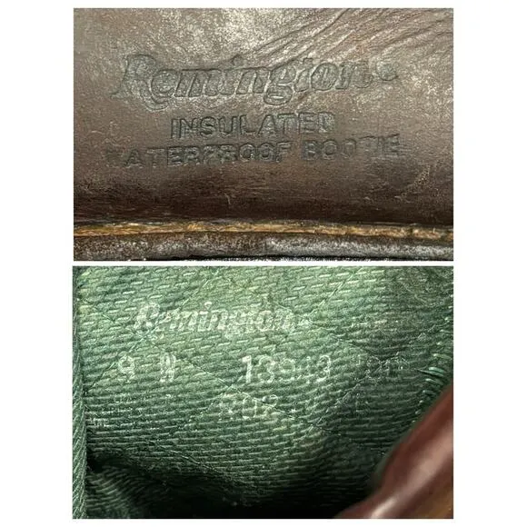 Vintage Remington 13943 Brown Moc Toe 10” Hunting Boots Mens 9 Made In USA