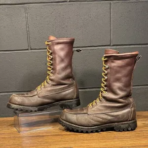 Vintage Remington 13943 Brown Moc Toe 10” Hunting Boots Mens 9 Made In USA