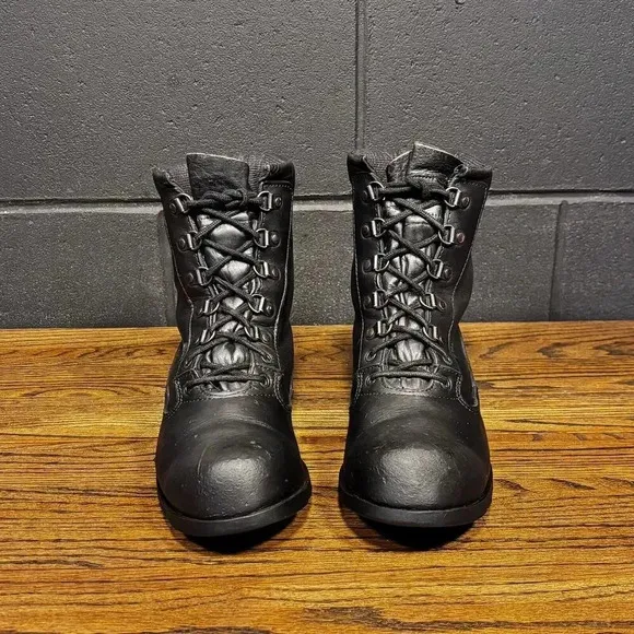 Vintage ROCKY Black Leather Tactical Combat Boots Men’s 8.5