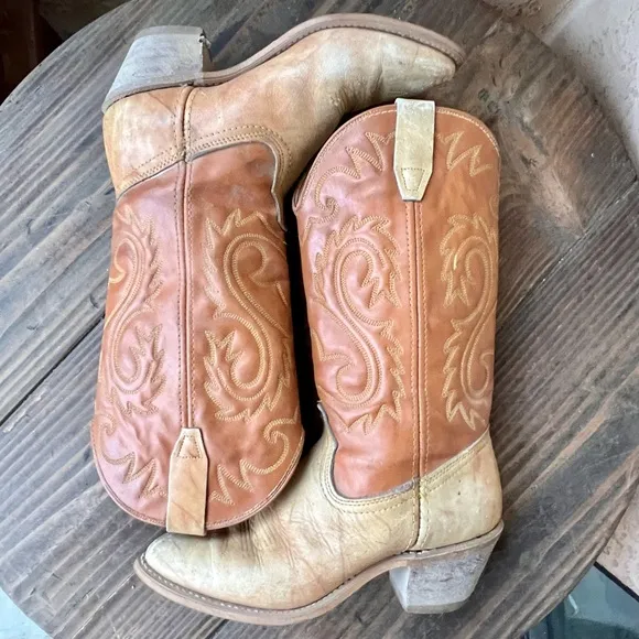 Vintage Rodeo Drive Brown Leather Western Boots