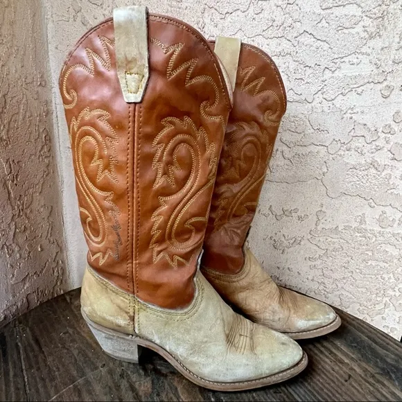 Vintage Rodeo Drive Brown Leather Western Boots