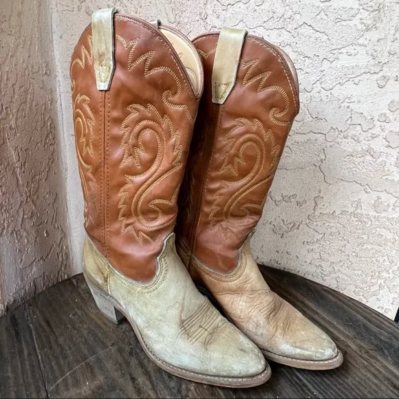 Vintage Rodeo Drive Brown Leather Western Boots