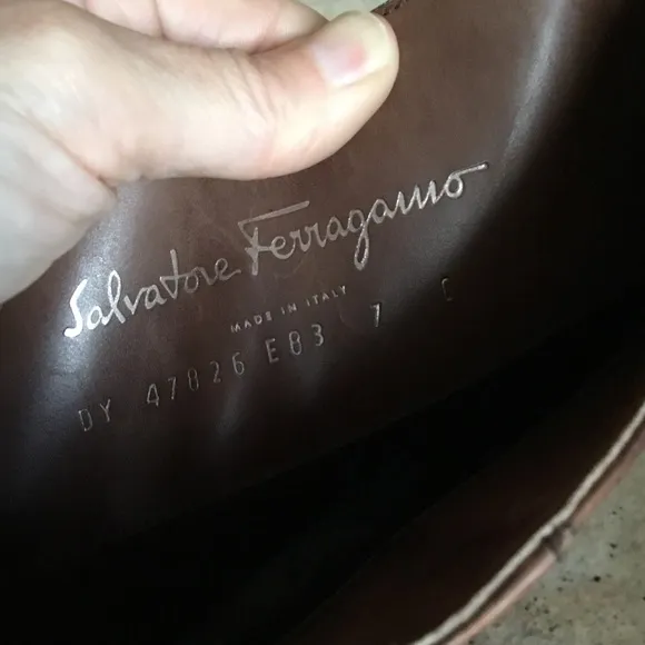 Vintage Salvatore Ferragamo Brown Distressed Leather Tall Riding Boots