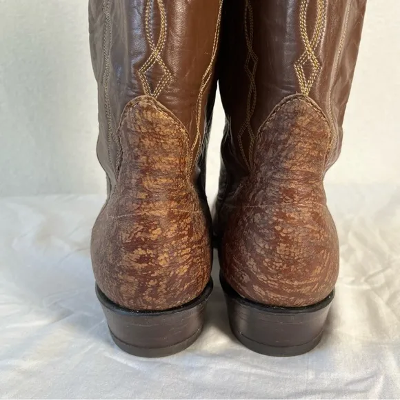 Vintage Sanders Cowboy Boots Men’s 12 A Hand Crafted Leather Western Riding Boot