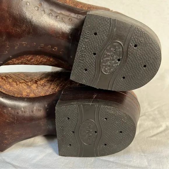 Vintage Sanders Cowboy Boots Men’s 12 A Hand Crafted Leather Western Riding Boot