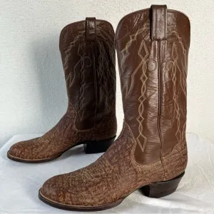 Vintage Sanders Cowboy Boots Men’s 12 A Hand Crafted Leather Western Riding Boot