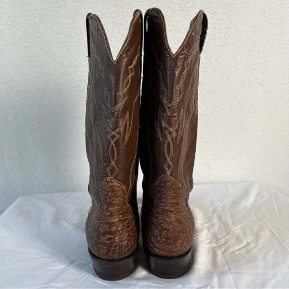 Vintage Sanders Cowboy Boots Men’s 12 A Hand Crafted Leather Western Riding Boot
