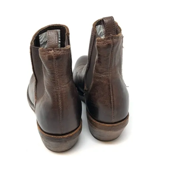 Vintage Shoe Company Brown Leather Ankle Boots Made in the USA