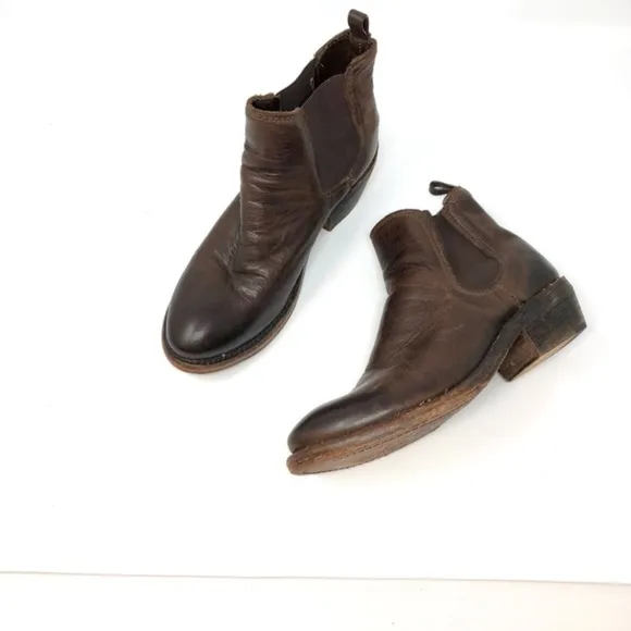 Vintage Shoe Company Brown Leather Ankle Boots Made in the USA