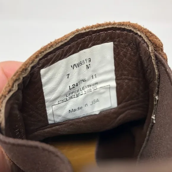 Vintage Shoe Company Brown Leather Ankle Boots Made in the USA