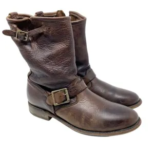 Vintage Shoe Company Brown Leather Engineer Boots Women's Size 8 Made in USA