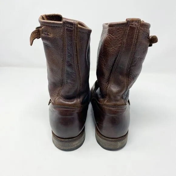 Vintage Shoe Company Brown Leather Engineer Boots Women's Size 8 Made in USA