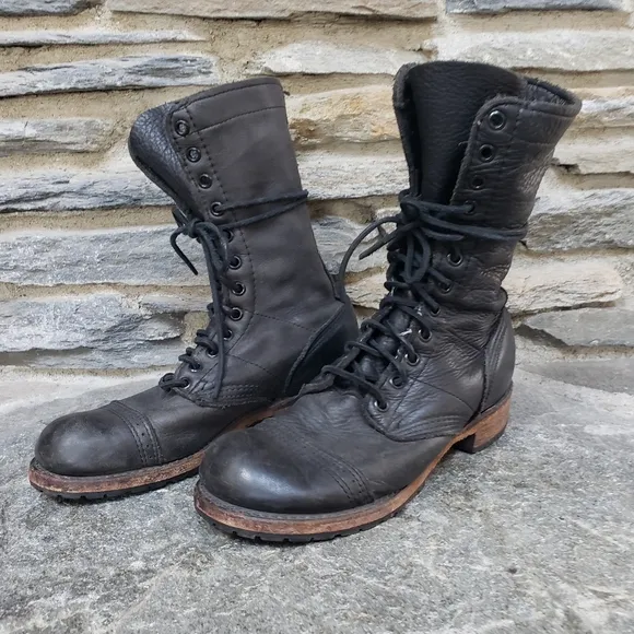 Vintage Shoe Company Molly Jump Boots Black W 7.5
