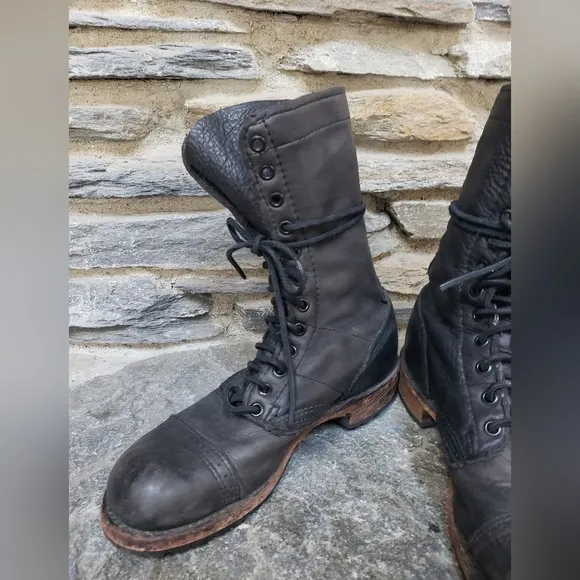 Vintage Shoe Company Molly Jump Boots Black W 7.5