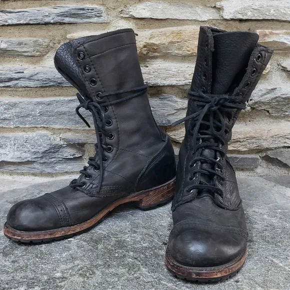 Vintage Shoe Company Molly Jump Boots Black W 7.5