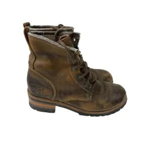 Vintage Skechers Women's Brown Leather Combat Boots Size 6.5