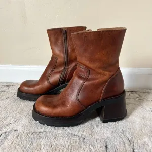 Vintage Steve Madden Hott boots Brown Leather Ankle Boots