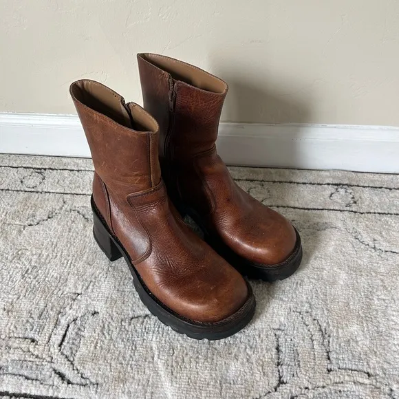 Vintage Steve Madden Hott boots Brown Leather Ankle Boots