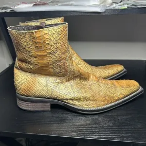 Vintage Steve Madden Canyon Mens 12 Zip Western Snakeskin Boots