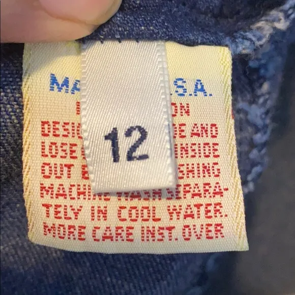 Vintage tag Calvin Klein Modest Jean Skirt 12