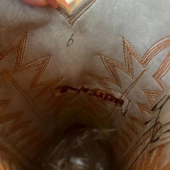 Vintage Tan Calf-Hair Western Women's Boots from Mexico