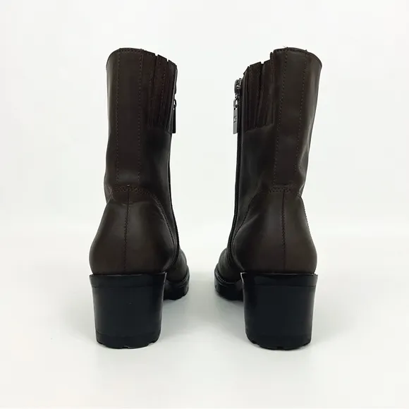 Vintage Tommy Hilfiger 1990’s Genuine Leather Square-Toe Lug-Sole Boots