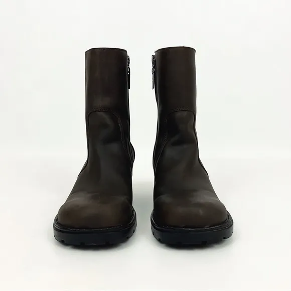 Vintage Tommy Hilfiger 1990’s Genuine Leather Square-Toe Lug-Sole Boots